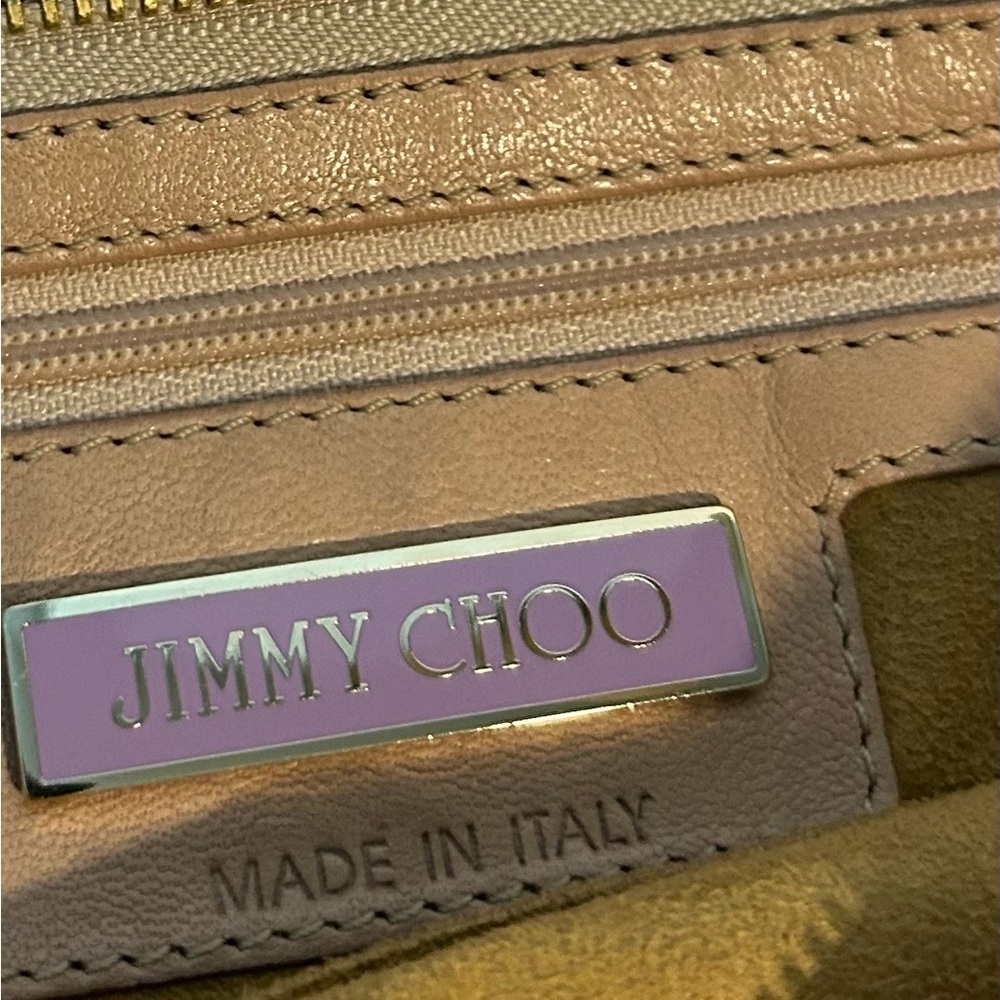 Jimmy Choo Brix Convertible Clutch Python Trim Le… - image 8